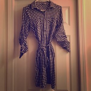 Black and White Plaid Dress.