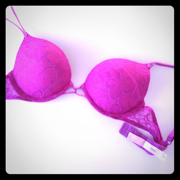 VS fuchsia push up bra 34B