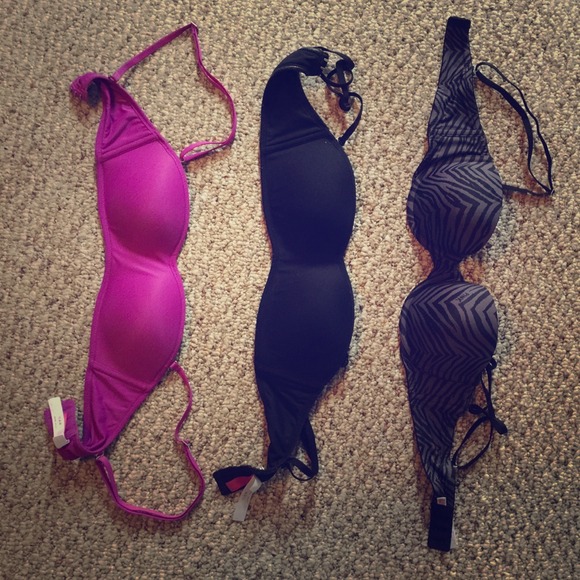 Three VS Pink Bras