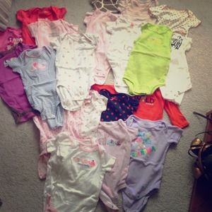 Lots of baby onesies