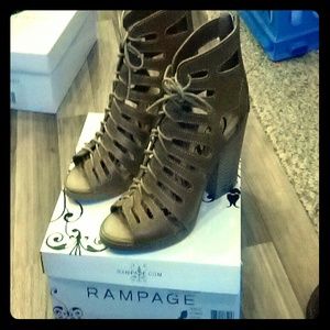 Rampage open toe booties