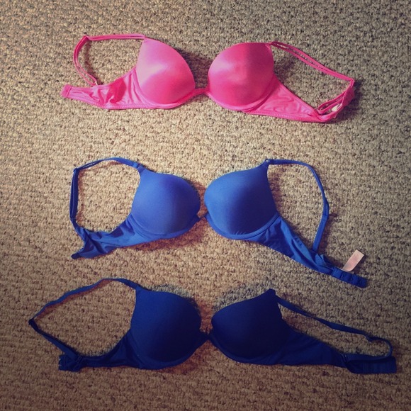 Three VS Pink Bras