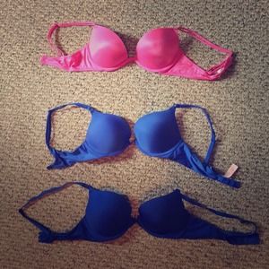 Three VS Pink Bras