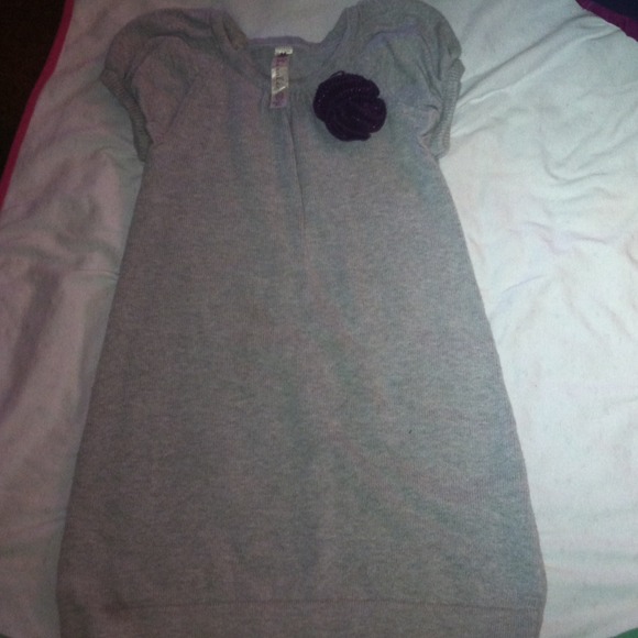 Adorable grey sweater dress