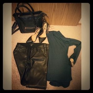 Pleather pants (black) ‼️sold‼️‼️