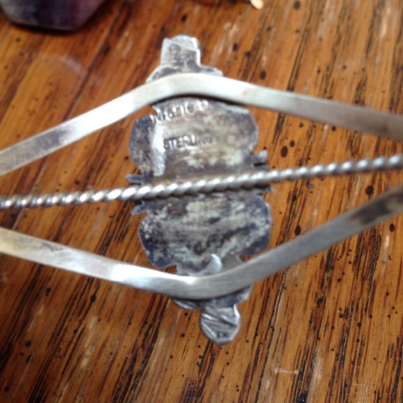 STERLING & TURQUOISE CUFF BRACELET - Picture 3 of 4