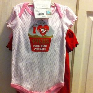 San Francisco 49ers infant 3 pack bodysuits