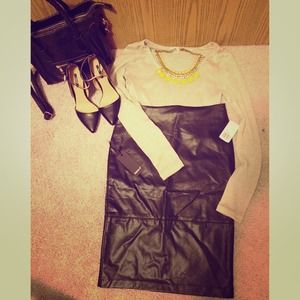 Black pleather pencil skirt ‼️sold‼️‼️