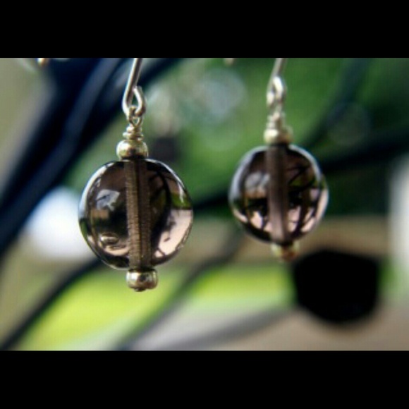 Handmade Sterling Silver Glass Earrings
