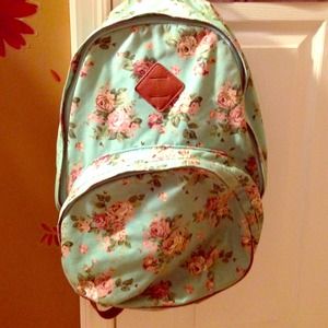 Flower pattern book bag