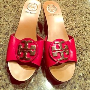 Beautiful Red Tory Burch Sandals