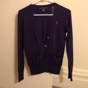 navy blue polo cardigan