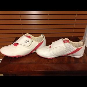 Authentic Pink & White Lacoste sneakers