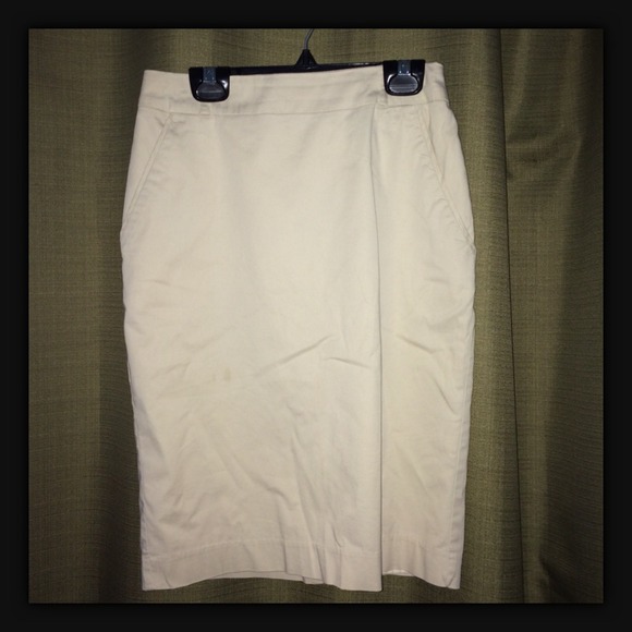 Beige Pencil Skirt