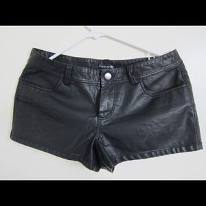 Forever 21 faux leather shorts