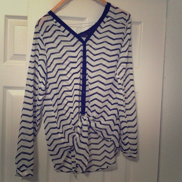 Black and white blouse