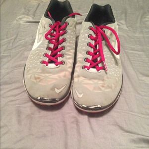 Preloved Pink and Gray Nike Sneakers