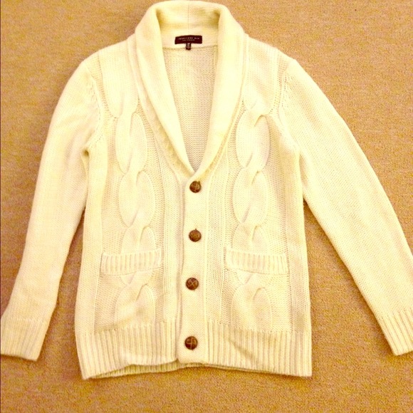 Forever 21 ivory/cream front open sweater