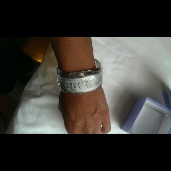 Bangle clear watch