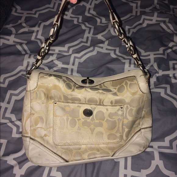 Authentic white coach purse