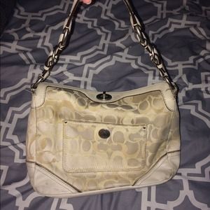 Authentic white coach purse