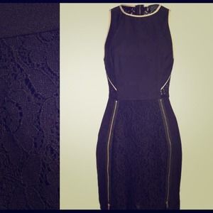 TRADED Astr lace mixed media dress