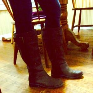 Brown riding boots