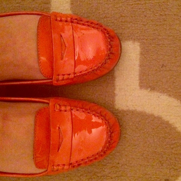michael kors loafers orange