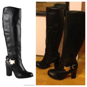 ALDO black leather Jaminet boots
