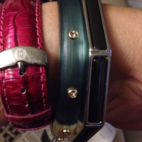 NEW Vince Camuto bangle 2 tone Hexagon - Picture 4 of 4