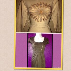 🎉🎉BUNDLE🎉🎉 browsunflower shirt and grey dress