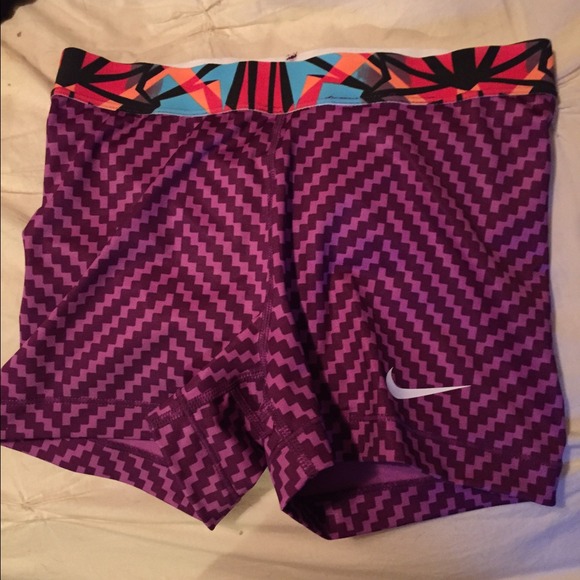 Nike purple checkered spandex