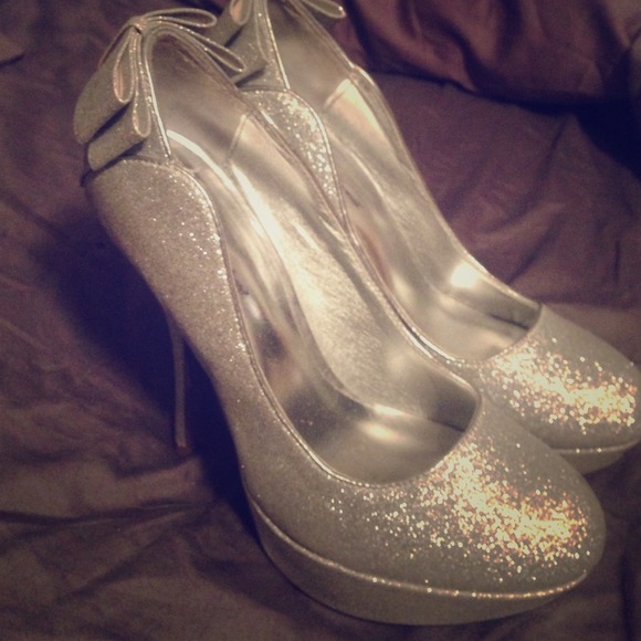 Silver Sparkly Heels