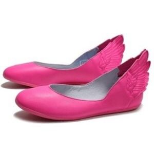 JEREMY SCOTT x ADIDAS PINK WING FLATS