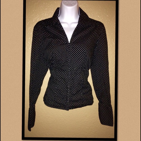 Polka dot long sleeve dress top