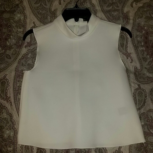 Neoprene cropped tank top