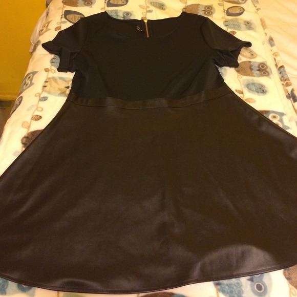 Faux leather dress