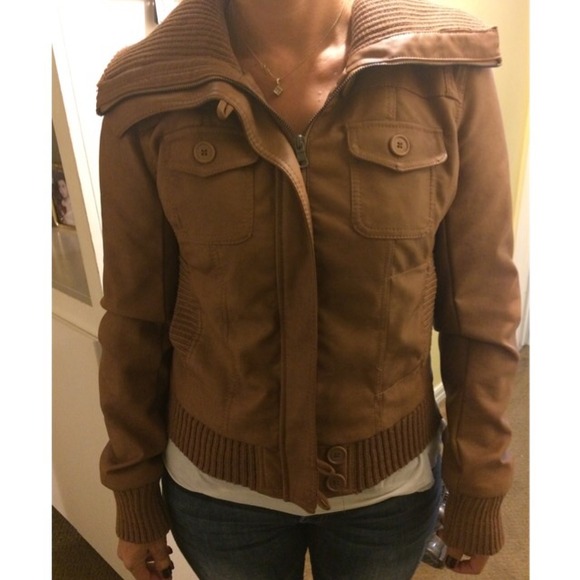 Faux leather jacket