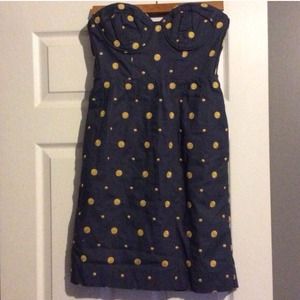 ISO Anthropologie Dress, strapless polka dot