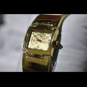 Betsey Johnson Gold Heart Watch