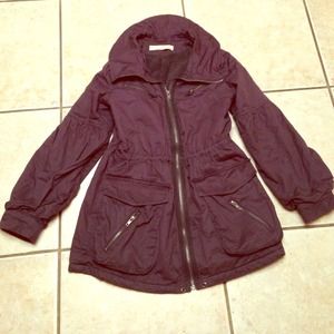 Dark grey jacket with fleece lining