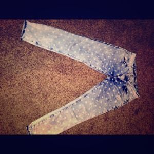 Reduced!!! Zara polka dot skinny jeans!!