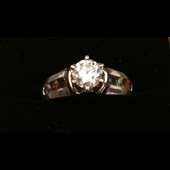 💎 Diamond & Birthstone Ring (Size 6) 💎
