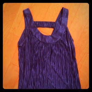 Royal blue top with banded bottom