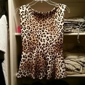 Cheetah top with bow