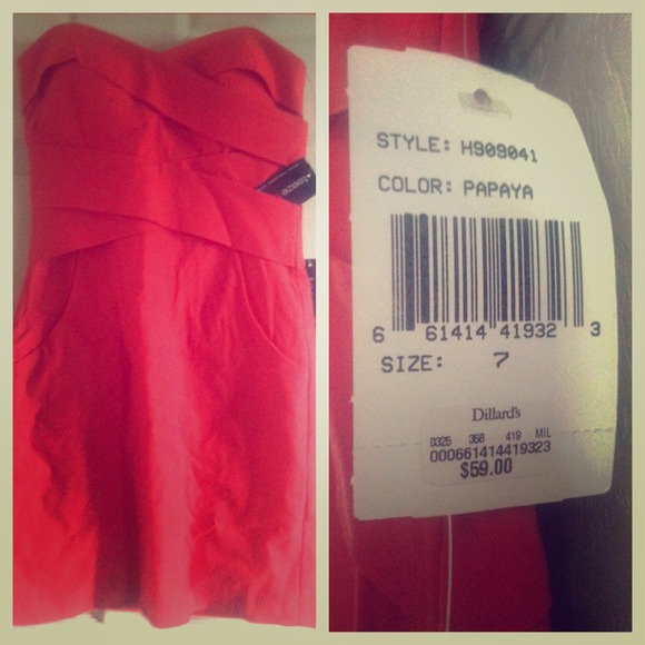 Red sweetheart topped dress