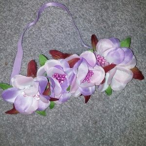Purple flower crown