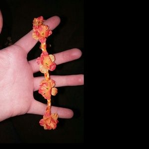 Orange flower crown