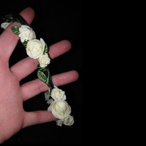 White flower crown