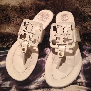 On HOLD* Tory Burch size 7.5 white "Miller" sandal